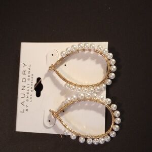 Earrings gold plated with faux pearls